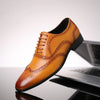 New men's plus size retro business formal fashion leather shoes, British casual block fashion shoes