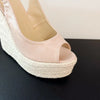 Fashion New Wedges Woven Hemp Rope High Heels Womens Sandals Fish Mouth Platform Back Buckle Strap Thick Soled Shoes Apricot