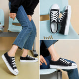 Sneakers for Women Low Top Canvas Shoes Men Fashion Durable Breathable Sneakers Slip on Casual Flats Zapatillas De Deporte