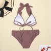 Women's Swimwear 2022 Push Up Bikini Two Pieces Swimsuits Halter Bandage Bathing Suits Sexy Thong Bikini Sets Summer Beach Wear