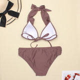 Women's Swimwear 2022 Push Up Bikini Two Pieces Swimsuits Halter Bandage Bathing Suits Sexy Thong Bikini Sets Summer Beach Wear