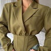 European and American women's clothing 2025 autumn new fashion short style small suit jacket irregular vest two-piece set