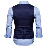 2025 Men's Formal Dress Vest Top Double Breasted Casual Tank Tops Solid Slim V-Neck Club Party Suits Vest Formal Waistcoat Men