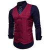 2025 Men's Formal Dress Vest Top Double Breasted Casual Tank Tops Solid Slim V-Neck Club Party Suits Vest Formal Waistcoat Men