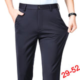 Plus Size Trousers Men Business Suit Pants Stretch Formal Dress Pants Big Man Classic Black Trousers