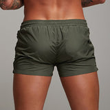 Men's Swimsuit Swim Shorts Summer Casual Beach Board Shorts   for Men Quick Dry Running Surf Fitness Gym Shorts Zipper Pocket