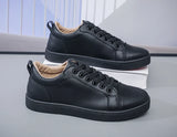 Men's Red Soled Casual Shoes Four Seasons Minimalist Board Shoe Mens Spring and Autumn Genuine Leather Sports Shoes Sneakers