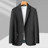 plus Size Men's Fashion Suit 2025 High Quality Slim Fit Solid Color Hipster Casual Coat for Spring Autumn