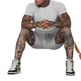 Men's T-shirt and shorts set, short-sleeved T-shirt and shorts set, two-piece set, beach sportswear