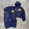 European and American punk hip-hop men suit Y2K Gothic Harajuku new zipper sportswear couple retro hip-hop oversized set