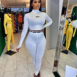 European and N Women's Clothing Hot Cross-border Trade Autumn and Winter Sexy Solid Color Tight Long-sleeved Suit