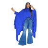 SOMO Plus Size Women Clothes Pleated Long Cape Shirt Bat Full Sleeve Irregularity Blouse Top One Size Loose Dropshipping 2023