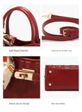 Fancy Red Middle-Aged Mother Bag Accessible Luxury Handbag 2025 Autumn Easiest for Match Fashion Wedding Bag Large-Capacity Crossbody Bag
