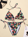 Women's Swimwear 2022 Push Up Bikini Two Pieces Swimsuits Halter Bandage Bathing Suits Sexy Thong Bikini Sets Summer Beach Wear
