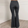 Women's casual jeans, fashionable studded Button flared y2k jeans