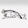 Women's Glasses Lower Half Frame No Lens Women Glasses Frame Water Drop No Lens Decoration Cute Girl Decoration Glasses Frame