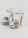 Women's Flower Platform Summer Catwalk Model High Heels Thin Heel Sexy Waterproof Table 15cm Super Sandals  LFD-8661-W5