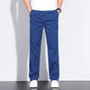 Plus Size 28-42 Men's Classic Business Jeans Straight Thin Stretch Cotton Luxury Denim Trousers Korean Spring Summer Male Pants
