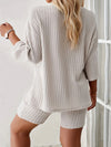 plus Size 2025 Casual Set round Neck Striped Sweatshirt And Pants Comfortable Loose Fit Leisure Outfit for plus Size Women