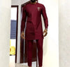 Summer Men's Sets Clothes Outfit Kaftan Luxury Long Sleeved Top Pants 2-piece Man Suit African Ethnic Traditional Male Clothing