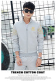 Plus Size 5XL 6XL Men's Tracksuit Autumn Clothes Sportswear Two Piece Set Men Jacket Sweatpants Male Sweatsuit Sports Suits Sets