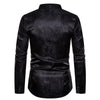 2025 New Men Fashion Medieval Floral Black Dress Shirts Stylish Long Sleeve Steampunk Shirt Men Party Club Bar Social Shirt Male