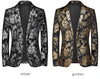 Plus Size 6XL-M Spring Luxury Men Retro Gold Print Blazers 2022 New Slim Wedding Nightclub Party Dress Men Clothing Suit Jacket