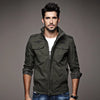 Spring Autumn New 100% Cotton Men Outwear Fashion Casual Outdoor Jacket Mens Brand High-Quality Jackets Coat Men Bomber Jacket
