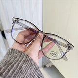 Women's Round Frame Myopia Glasses Vintage Transparent Minus Diopter Glasses Unisex Trend Blue Light Blocking Near Sight Eyewear
