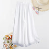 Women Chinese Classical Dance Clothing Female Elegant Trousers Practiice Clothes Modern Elastic Waist Ethnic Pants White Black