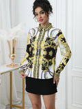 Stylish Women Blouse for a Chic Look Fashion printing office ladies shirts tops blusa mujer