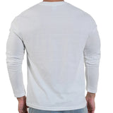 Plus Size T Shirt For Men Long Sleeve Cotton Casual Tops Black White Crew Round Neck T-shirt Man Tshirts Clothing M-3XL
