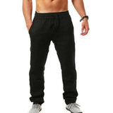 Mens Thin Style Cotton White Cargo Pants Male Spring New Breathable Solid Color Linen Trousers Fitness Streetwear Pantalon Homme