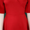 Dress Women Sexy Dresses White Round Neck Flare Sleeve Party Sheath Pleated High Waist Work Elegant Bodycon Mid Length Vestidos
