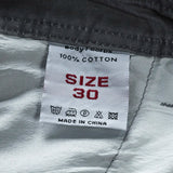 Summer thin multi pocket pure cotton workwear shorts men's oversized loose straight leg five point casual over knee beach shorts