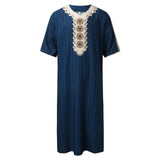 Muslim Men Clothing Galabia Islam Thobe Oman Robes Pocket Design Round Neck Saudi Arabia Man Solid Color Thobe For Men