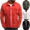 Denim Jacket Men Spring Autumn Red White Black Yellow Army Green Jeans Jacket Men Slim Streetwear Hip Hop Bomber Jacket Homme