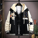 Trendy Spring Autumn Sweatshirt Men's Jacket for Youth Large Size Cool School Uniform Middle School Student Men's Wear Ballpark