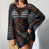 Women's Plus Size Swim Cover Up – Long Sleeve Beach Tunic Dress for Sun Protection, Swimwear Bikini Wrap, Ladies Sports Swimwear
