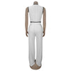 Women Clothing Fashion Elegant Sets Casual V-Neck Button Down Tops and Long Pants Suit 2025 Summer Loungewear 2piece Set Outfits