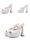 Fashion New Design Platform Slippers Women's Gladiator Sandals Spike High Heel 2022 Summer Peep Toe Pumps Party Shoes Large Size
