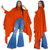 SOMO Plus Size Women Clothes Pleated Long Cape Shirt Bat Full Sleeve Irregularity Blouse Top One Size Loose Dropshipping 2023