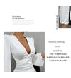 White Party Dresses for Women Wedding Banquet Robe Elegant Long Sleeved Robe Sexy Y2K Streetwear Female Clothing Vestidos