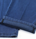 Plus Size 28-42 Men's Classic Business Jeans Straight Thin Stretch Cotton Luxury Denim Trousers Korean Spring Summer Male Pants