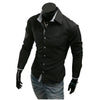 Mens Casual Shirts 2025 Single Breasted Men Slim Fit Dress Long Sleeve Shirts Soild Male Social Shirts Designer Chemise Homme