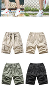 Plus Size Shorts 8XL Summer Cargo Shorts For Men 2024 Fashion Clothing Drawstring Casual Shorts With Multi Pockets