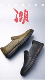 Mens  Shoes Slip on Soft Loafers Non Slip Breathable Driving Flats Spring Walking Office Work Shoes Mocassin Homme
