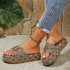 Women's Summer New Metal Decorative Designer Thick Soled Open Toe Sandals 2025 Luxury Brand Shallow Mouth Flat Women's Slippers