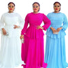 African Dresses for Woman Party 2025 Plus Size Fashion Dashiki Ankara Chiffon Wedding Gowns Elegant Turkey Muslim Maxi Dress
