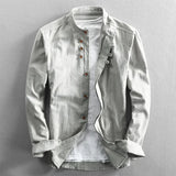 Plus Size 6XL 7XL Men's Casual Cotton Linen Shirt Formal Retro Long Sleeve Soft Loose Shirts Male Oversized Clothing Shirts Tops